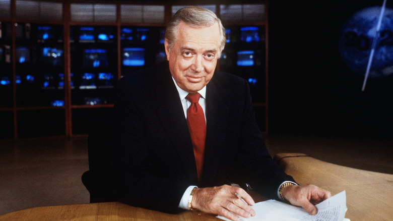 Hugh Downs on the news desk