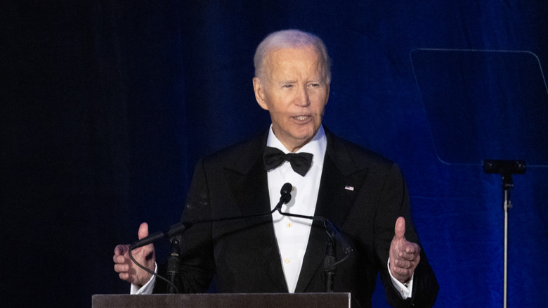 Former U.S. President Joe Biden speaking at event