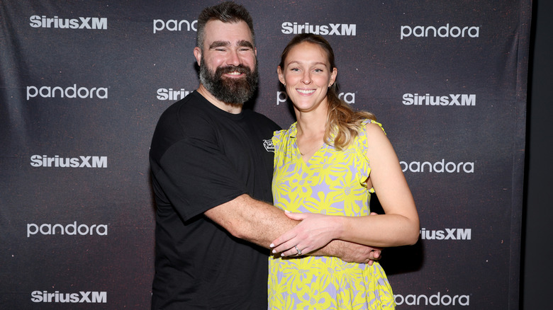 Jason Kelce and Kylie Kelce attending Chris Stapleton's Performance Live From The Fillmore New Orleans for SiriusXM and Pandora