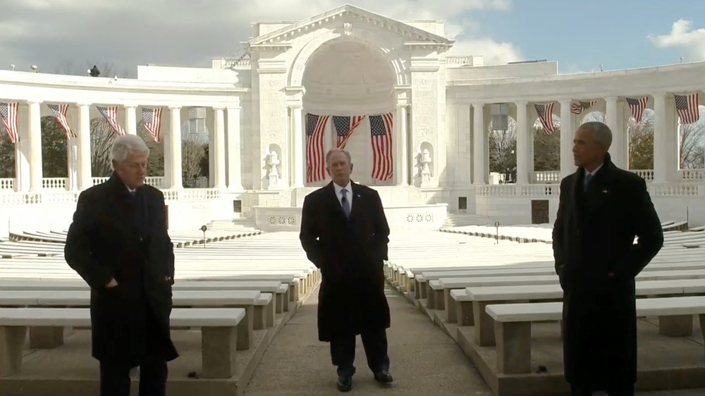Former Presidents Barack Obama, George W. Bush, Bill Clinton