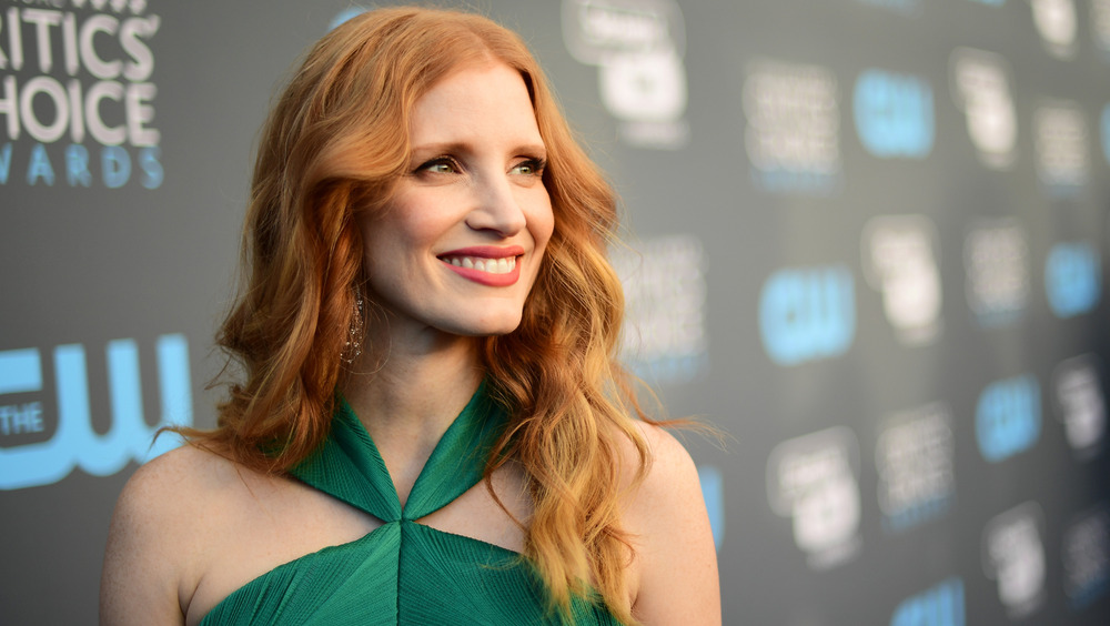 Jessica Chastain in a Green Gown 