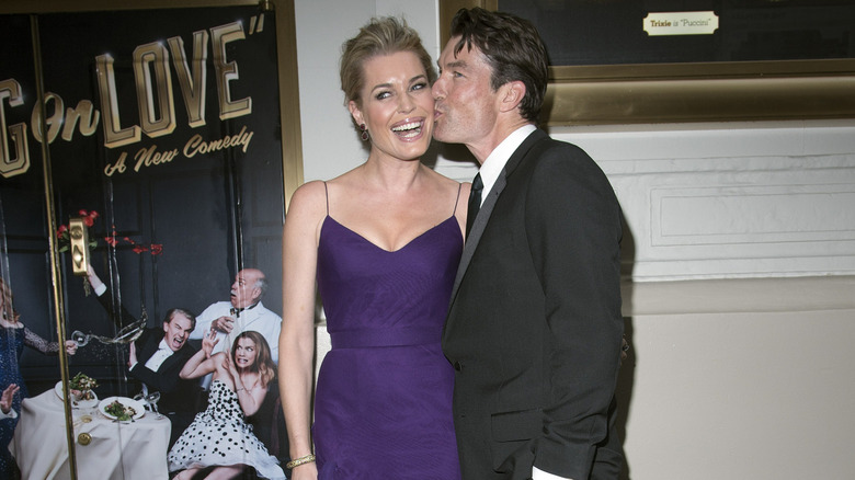 Rebecca Romijn and Jerry O'Connell attending the opening night of "Living On Love" at The Longacre Theatre