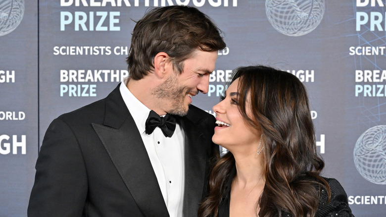 Ashton Kutcher and Mila Kunis attending the 9th Annual Breakthrough Prize Ceremony at Academy Museum of Motion Pictures