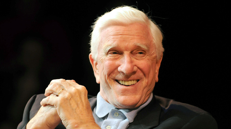 Leslie Nielsen smiling