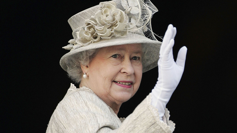 Queen Elizabeth II waving