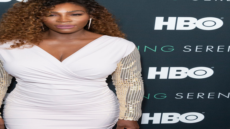 Serena Williams in white dress