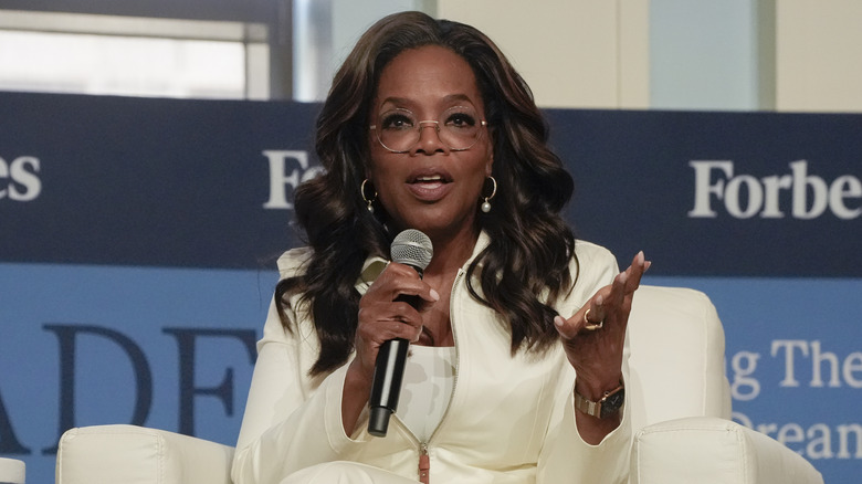Oprah Winfrey talking