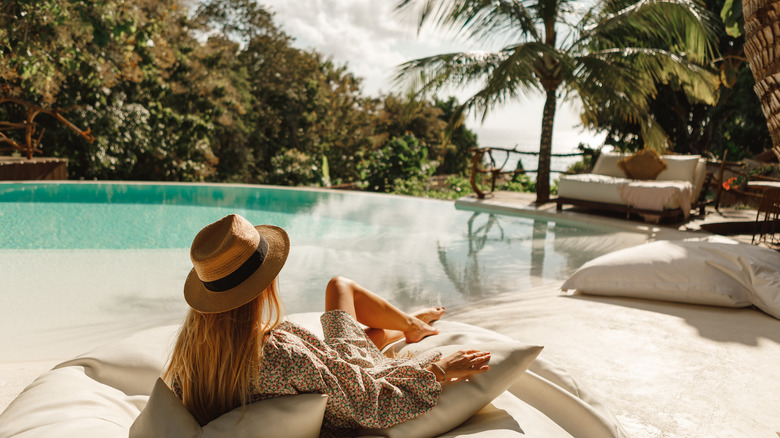 Woman laying out in the sun