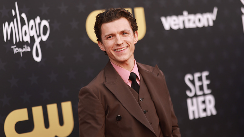 Tom Holland attending the 29th Annual Critics Choice Awards at Barker Hangar
