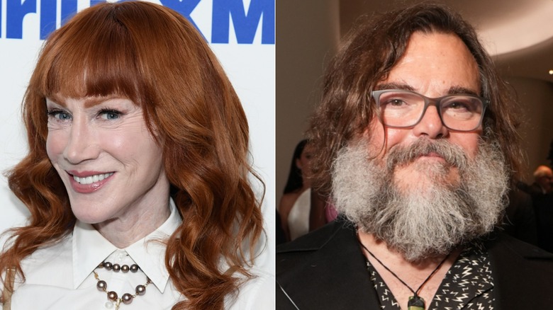 Kathy Griffin and Jack Black at separate celebrity events