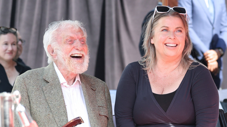 Dick Van Dyke and Arlene Silver share some laughter at a publicity event