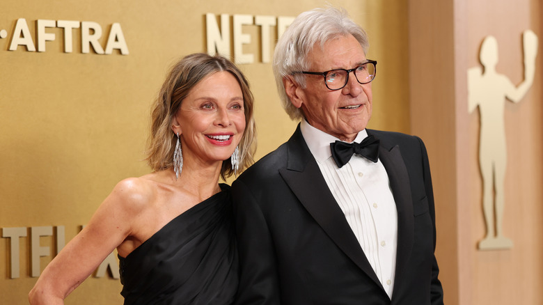 Harrison Ford and Calista Flockhart at a publicity event