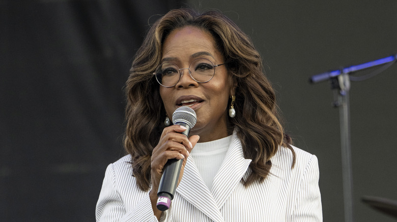 Oprah Winfrey giving a speech