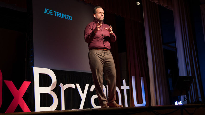 Dr. Trunzo giving a TED Talk