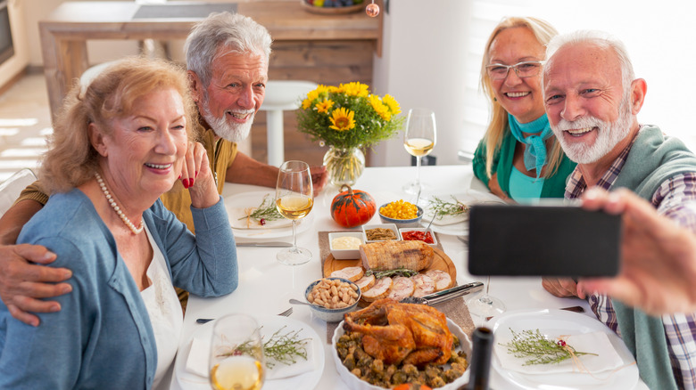 indoor dinner gathering
