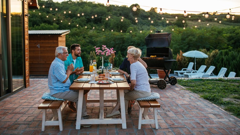 people eating dinner