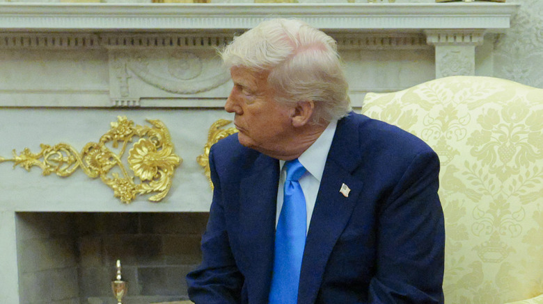 President Donald Trump in the oval office in May 2025