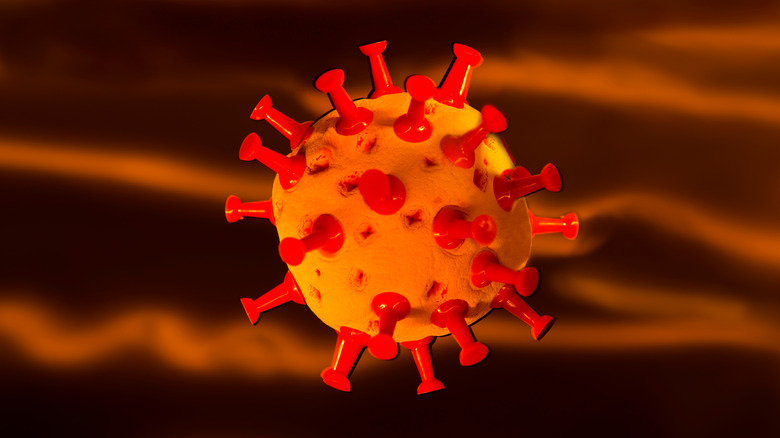 Coronavirus cell concept