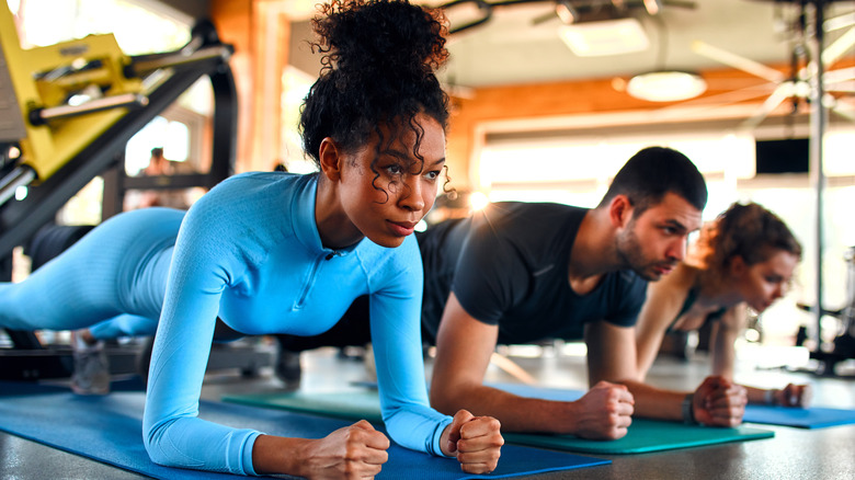 people in workout class
