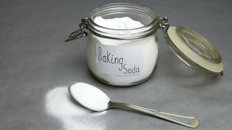 A container of baking soda