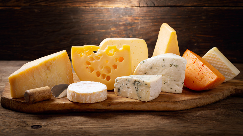 variety of cheeses