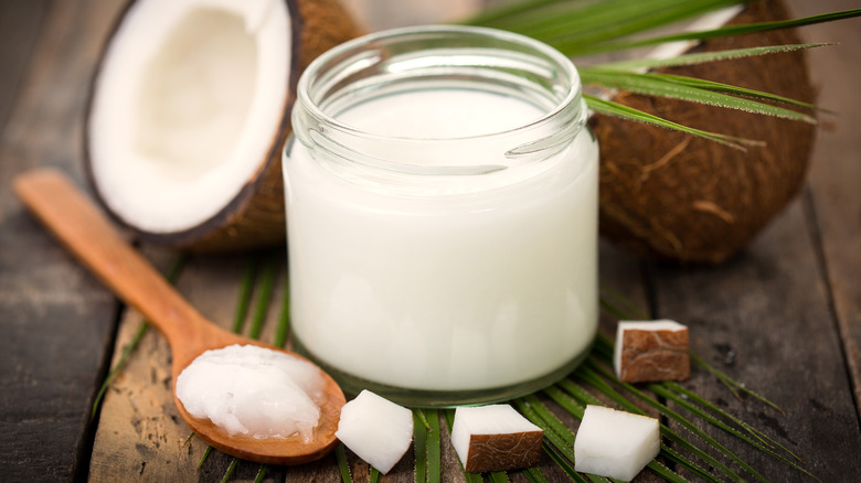 Jar of coconut oil