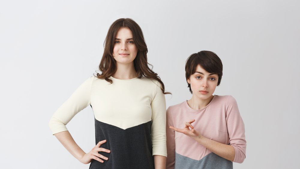 tall and short woman