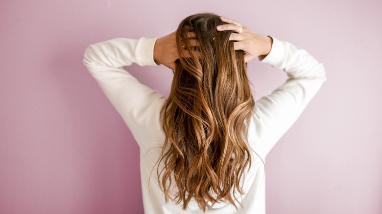 Woman with long hair 