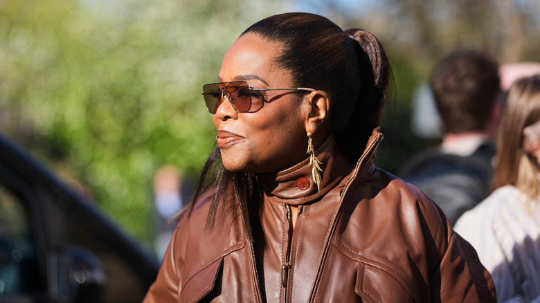 Oprah Winfrey walking outside Zimmermann, during Day Eight of Paris Fashion Week - Womenswear Fall/Winter 2026/2027