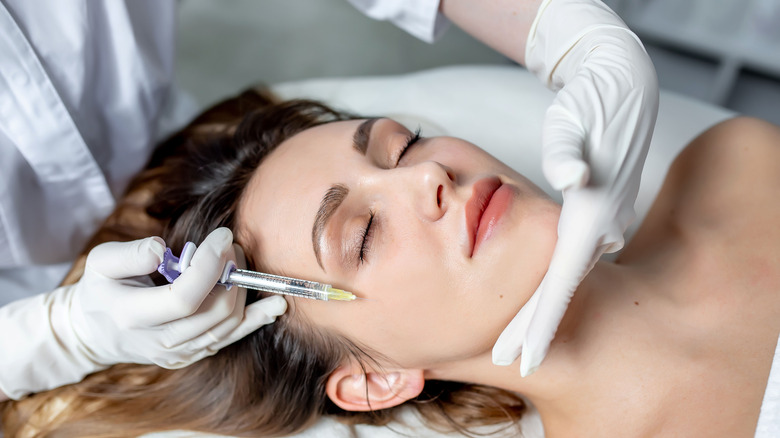 Woman getting Botox