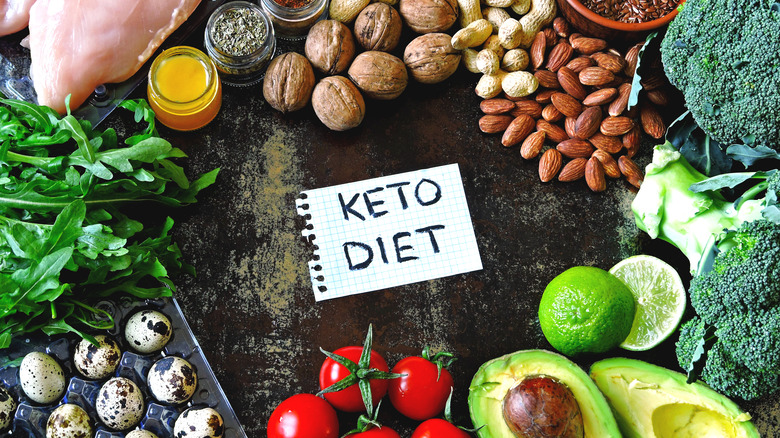 Keto diet food concept