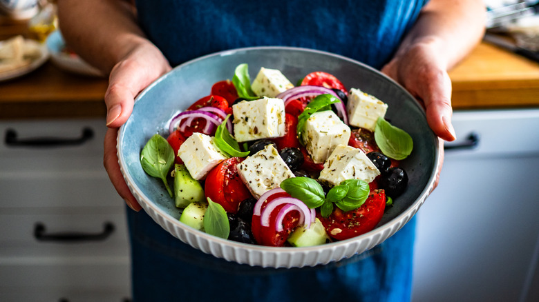 Mediterranean diet-style salad