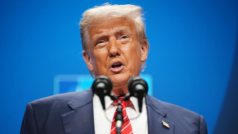 Donald Trump at The Hague in June, 2025