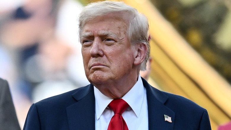 President Donald Trump at the MetLife Stadium for the FIFA Club World Cup finals in July 2025