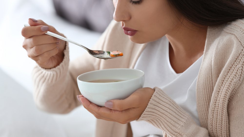 Food to avoid when sick: soup