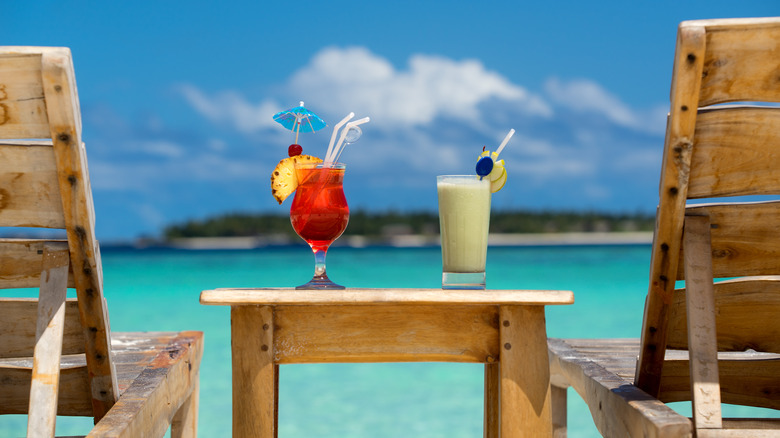 cocktails at the beach