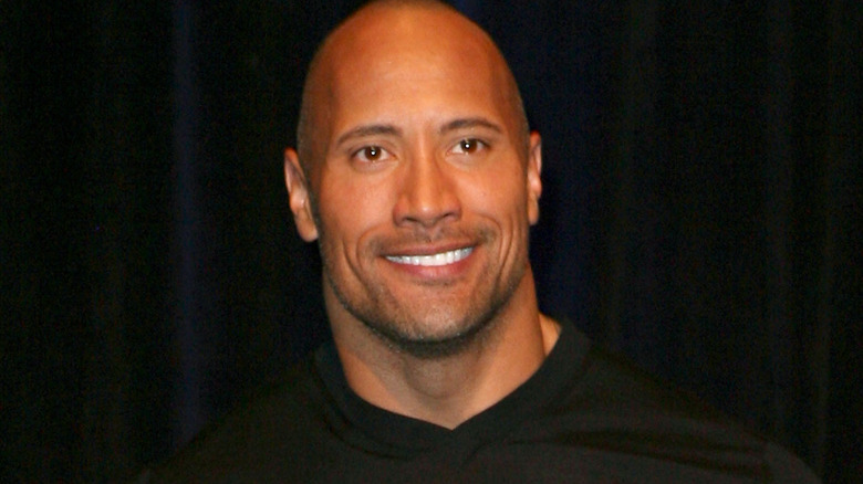 Dwayne Johnson black background