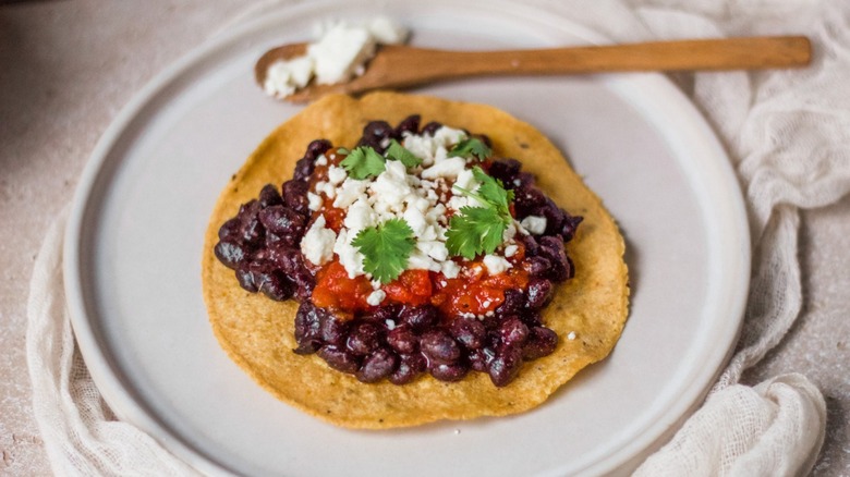 black bean tostadas