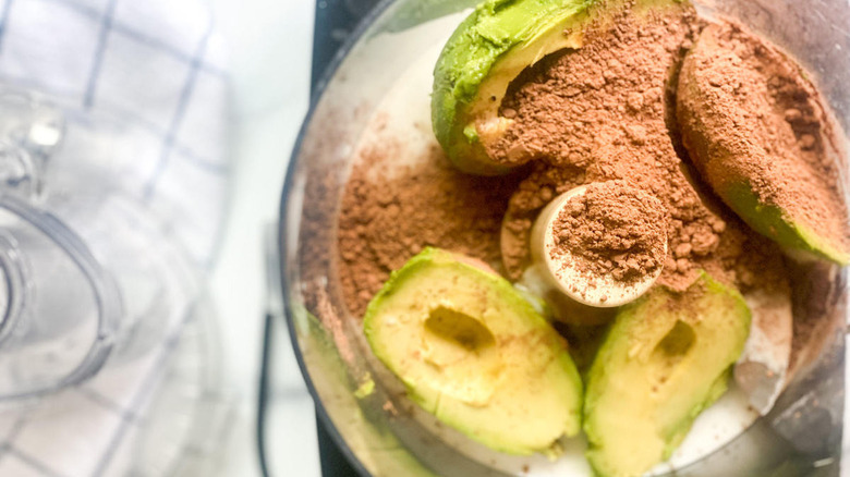 chocolate avocado pudding food processor