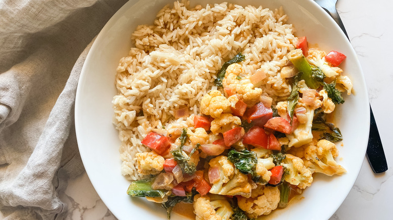 vegetable curry with rice