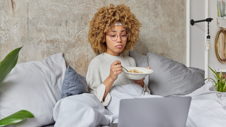 Eating in bed