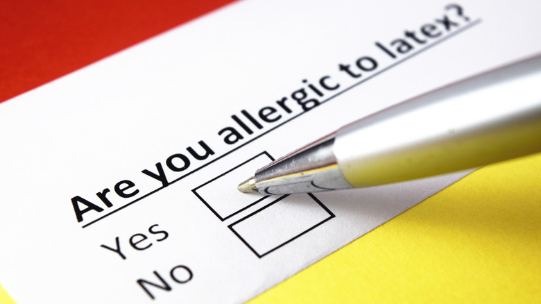 survey asking about latex allergies