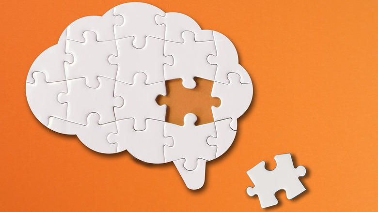Brain puzzle pieces