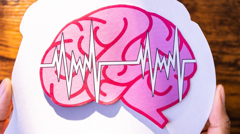 brain illustration showing electrical current