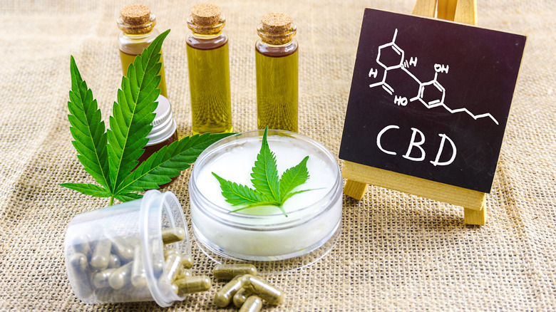 A variety of CBD products
