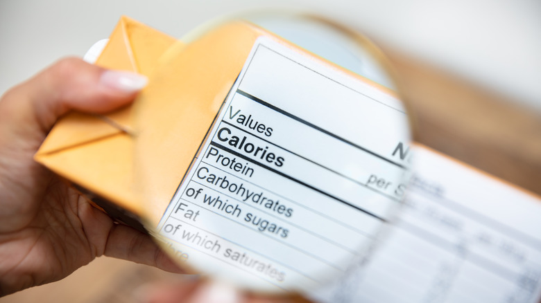Decoding nutrition label concept