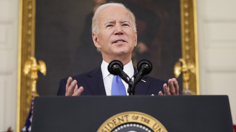 President Biden at a podium