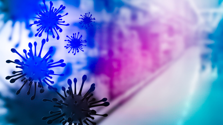 Microscopic COVID-19 virus