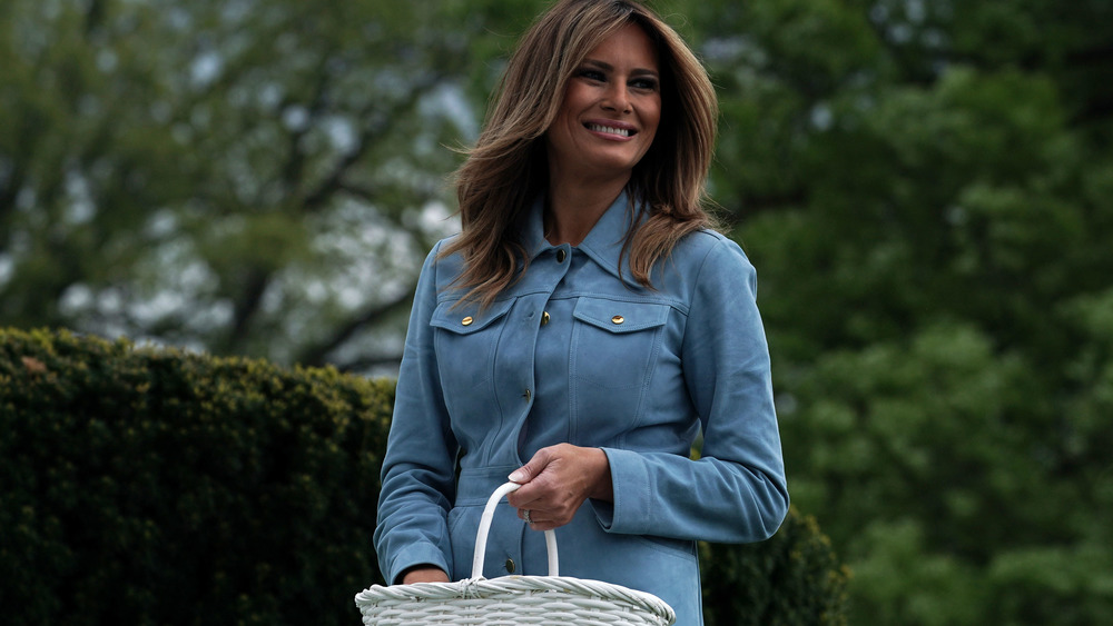 Melania Trump with basket