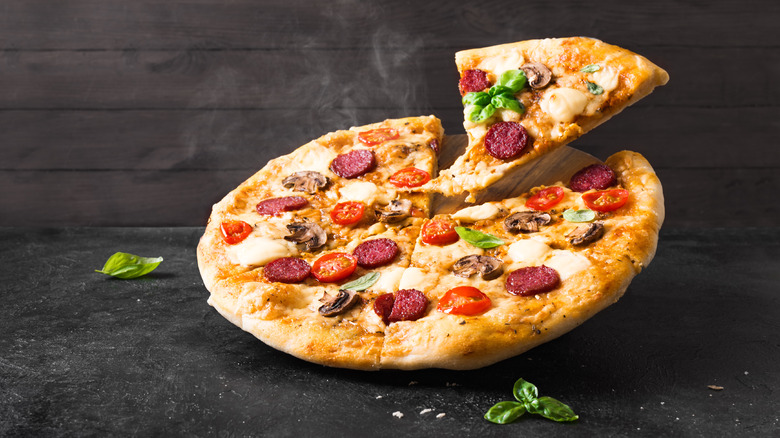 fresh hot pizza